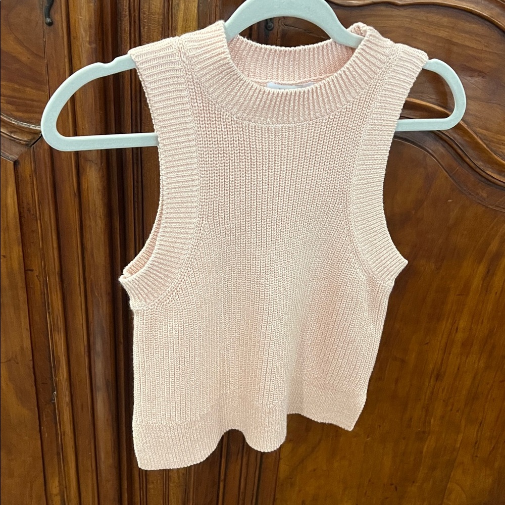 525 America Sleeveless Knit Sweater - Metallic Pink - NEW - Size XS - Picture 3 of 6